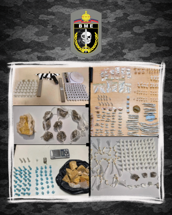 BME realiza apreensões de arma de fogo e entorpecentes em diferentes regiões do Estado