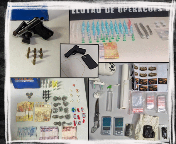 BME realiza apreensões de armas e entorpecentes em ações no final de semana e nesta segunda-feira