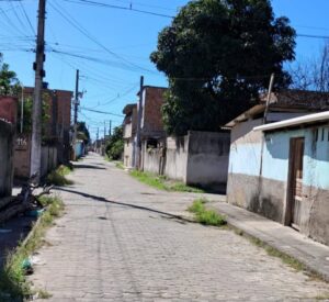 Rua onde aconteceu o tiroteio