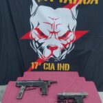 Força Tática da 17ª Cia Independente prende chefe do tráfico de drogas e apreende armas de fogo