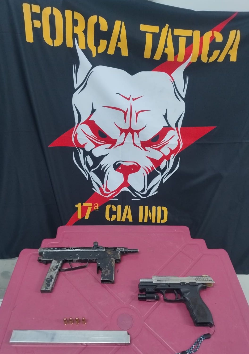 Força Tática da 17ª Cia Independente prende chefe do tráfico de drogas e apreende armas de fogo