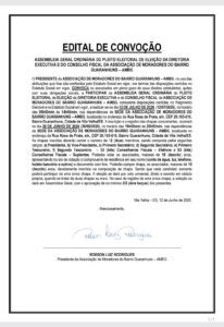 Abaixo arquivo da Ata