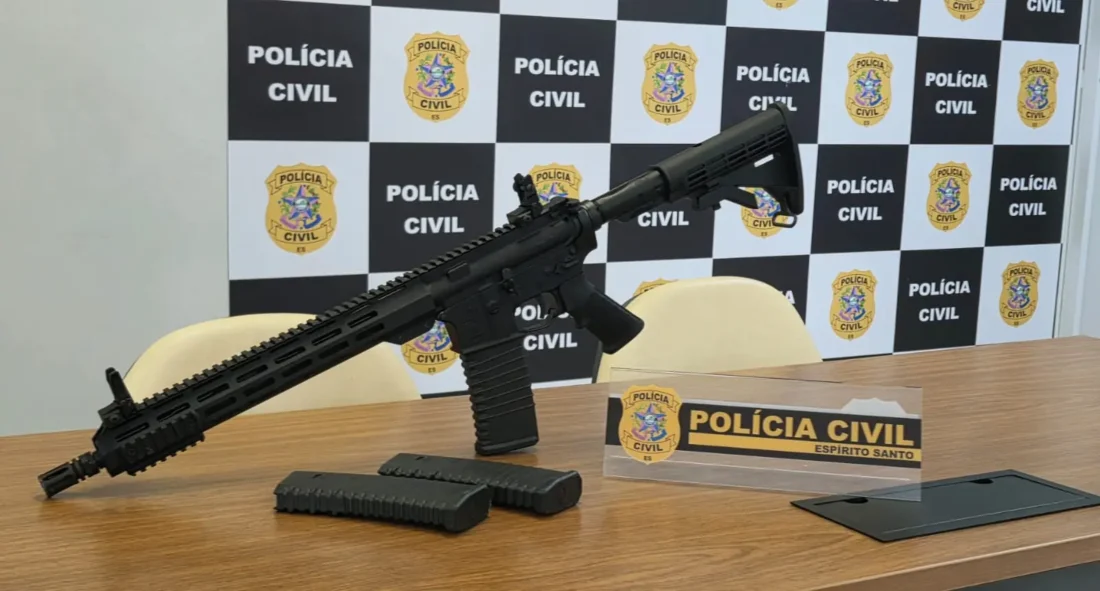 Fuzil apreeendido na ocorrência