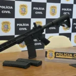Fuzil apreeendido na ocorrência