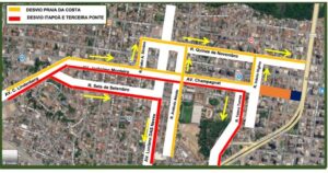 Avenida Champagnat ficará totalmente interditada entre a Rua Inácio Higino e a Rua São Paulo Avenida Champagnat ficará totalmente interditada entre a Rua Inácio Higino e a Rua São Paulo